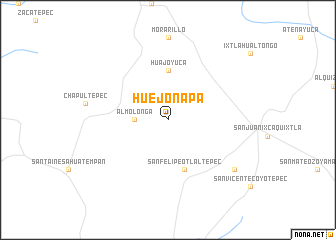 map of Huejonapa