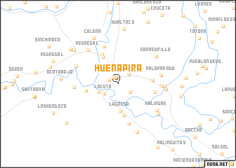 map of Huenapira