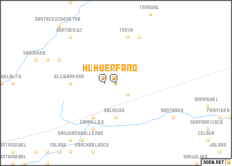 map of Huérfano