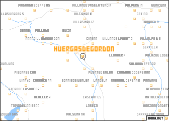 map of Huergas de Gordón