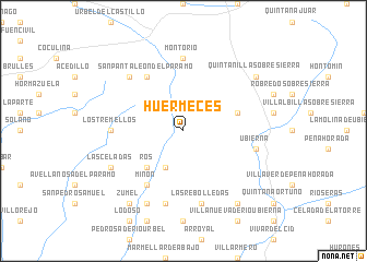 map of Huérmeces