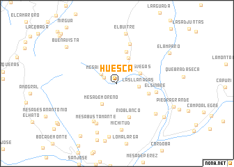 map of Huesca