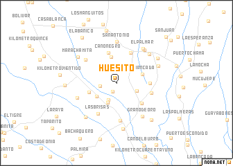 map of Huesito