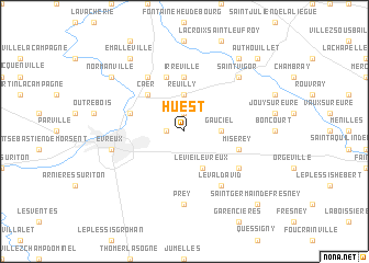 map of Huest