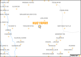 map of Hueyapan