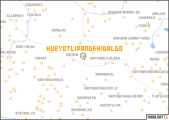 map of Hueyotlipan de Hidalgo