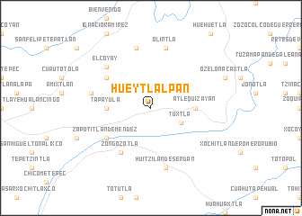 map of Hueytlalpan