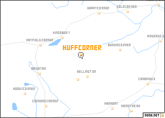 map of Huff Corner
