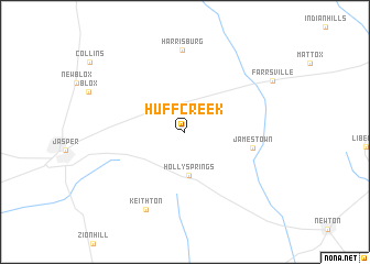 map of Huff Creek