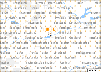 map of Hüffen