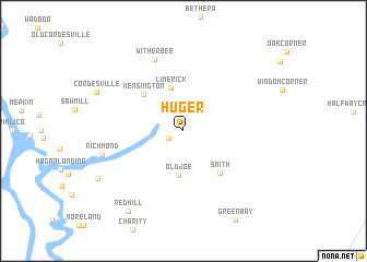 map of Huger