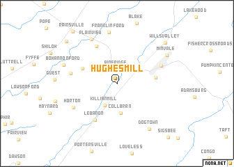 map of Hughes Mill