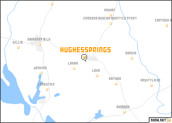 map of Hughes Springs