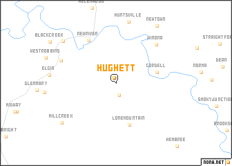 map of Hughett