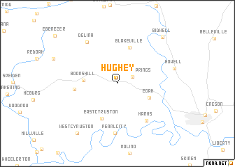map of Hughey