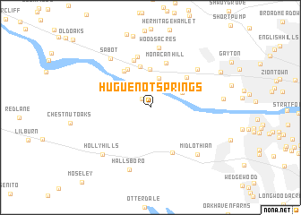 map of Huguenot Springs