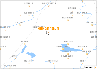map of Huhdanoja
