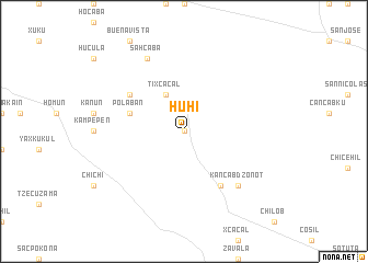 map of Huhí