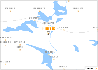 map of Huhtia