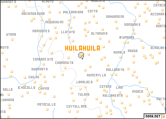 map of Huila Huila