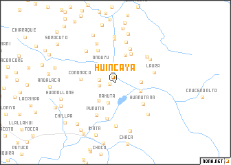 map of Huincaya