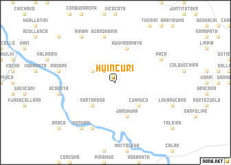 map of Huincuri