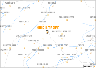 map of Huipiltepec
