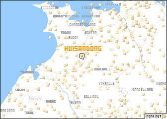 map of Hŭisan-dong