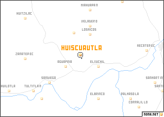 map of Huiscuautla