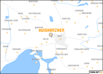 map of Huishanzhen