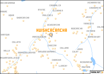 map of Huishcacancha