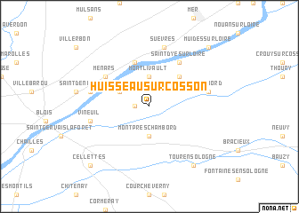 map of Huisseau-sur-Cosson