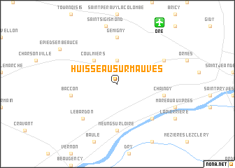 map of Huisseau-sur-Mauves