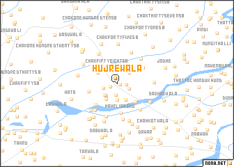 map of Hujrewāla