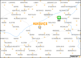 map of Hukovice