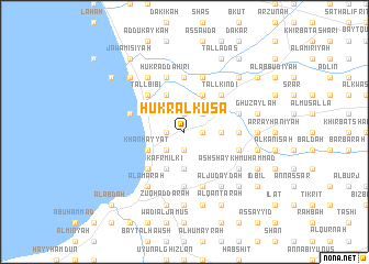 map of Ḩukr al Kūsá