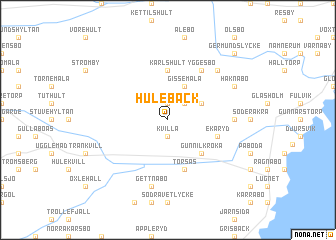 map of Hulebäck