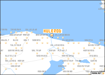 map of Hulerød