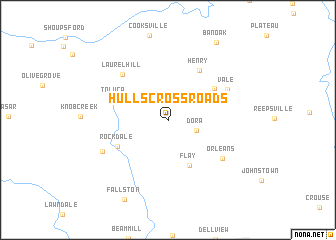 map of Hulls Crossroads