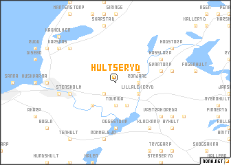 map of Hultseryd