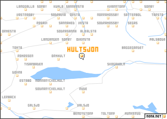 map of Hultsjön