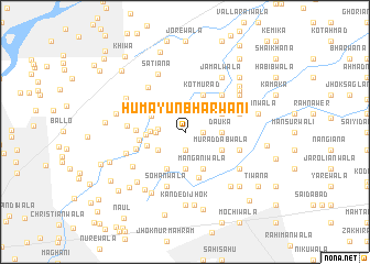 map of Humāyūn Bharwāni