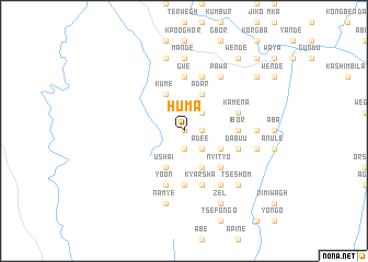 map of Huma