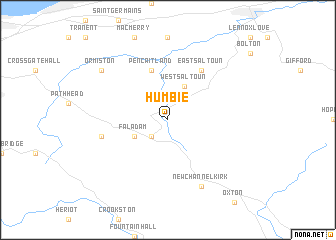 map of Humbie