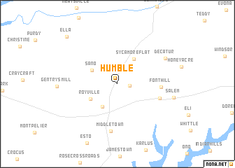 map of Humble