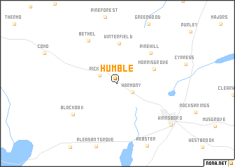 map of Humble