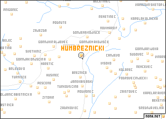 map of Hum Breznički