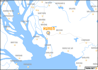 Humen (China) map - nona.net