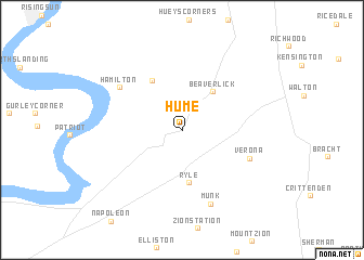 map of Hume