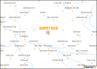 map of Humnysʼka